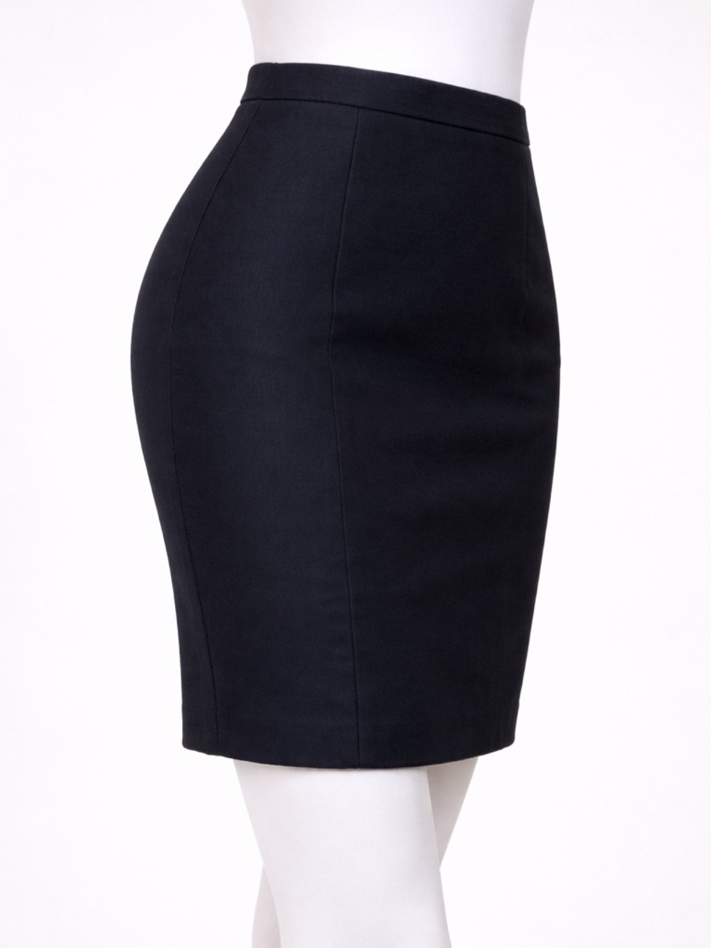 Carolina Herrera Black Pencil Skirt XS Approx Classic Knee Length